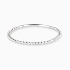 14k White Gold beaded ring